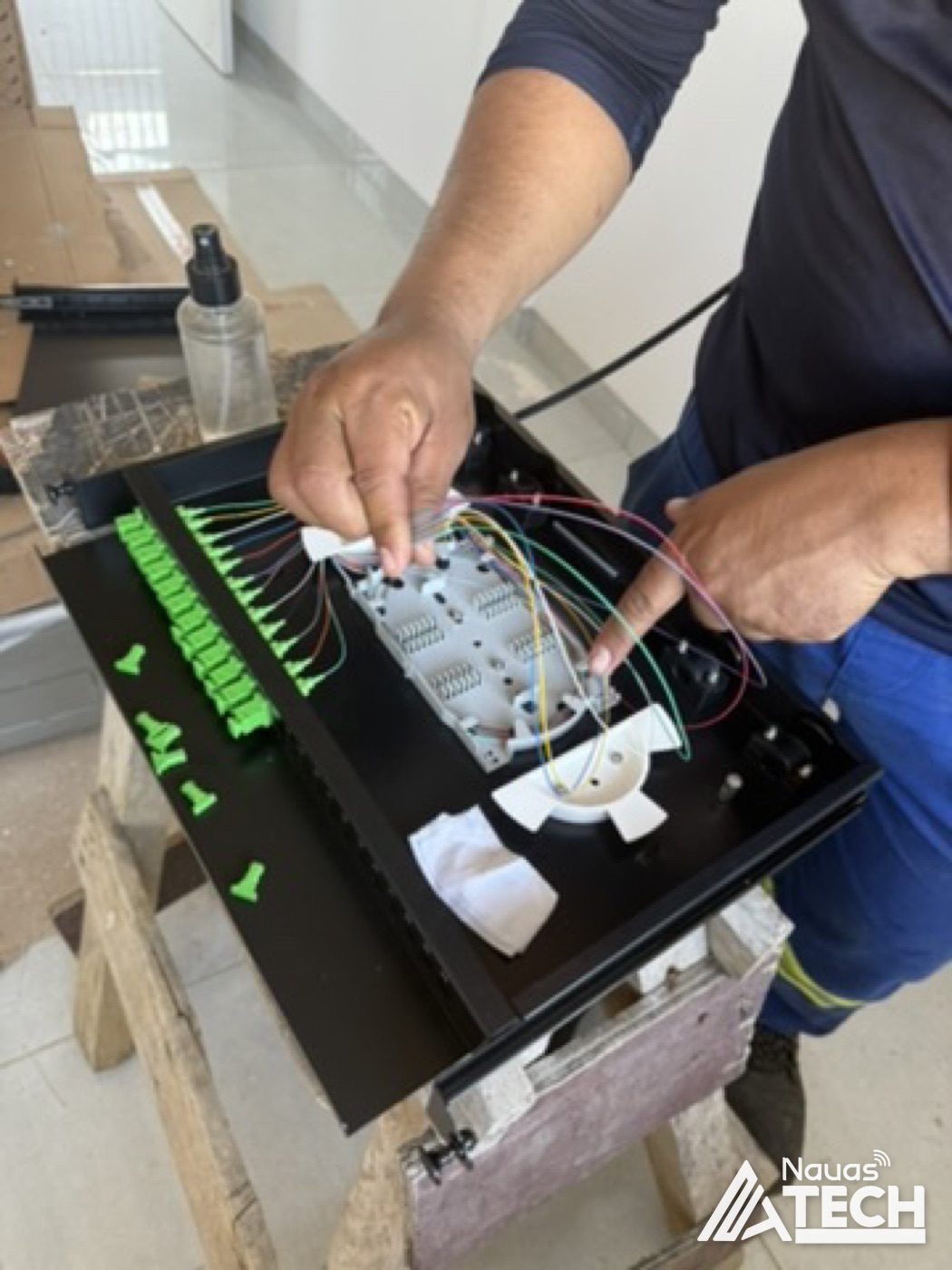 Fusão de fibra óptica — Polícia Federal, Cruzeiro do Sul