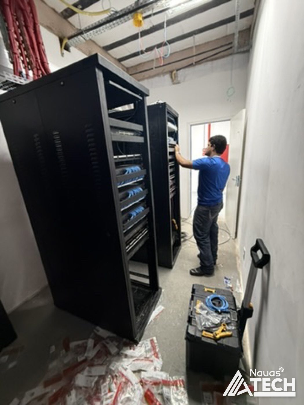 Racks de rede lado a lado — Polícia Federal, Cruzeiro do Sul